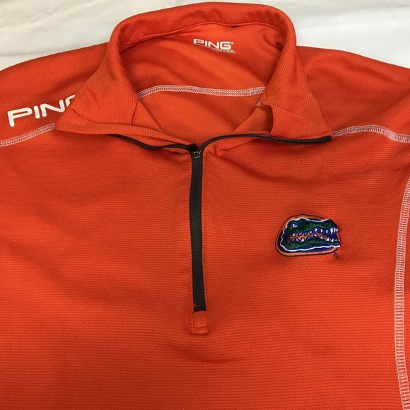 PING x FLORIDA Size S Men's Orange Sports Shirt Sensor Cool Orange Gator Logo - Picture 2 of 6
